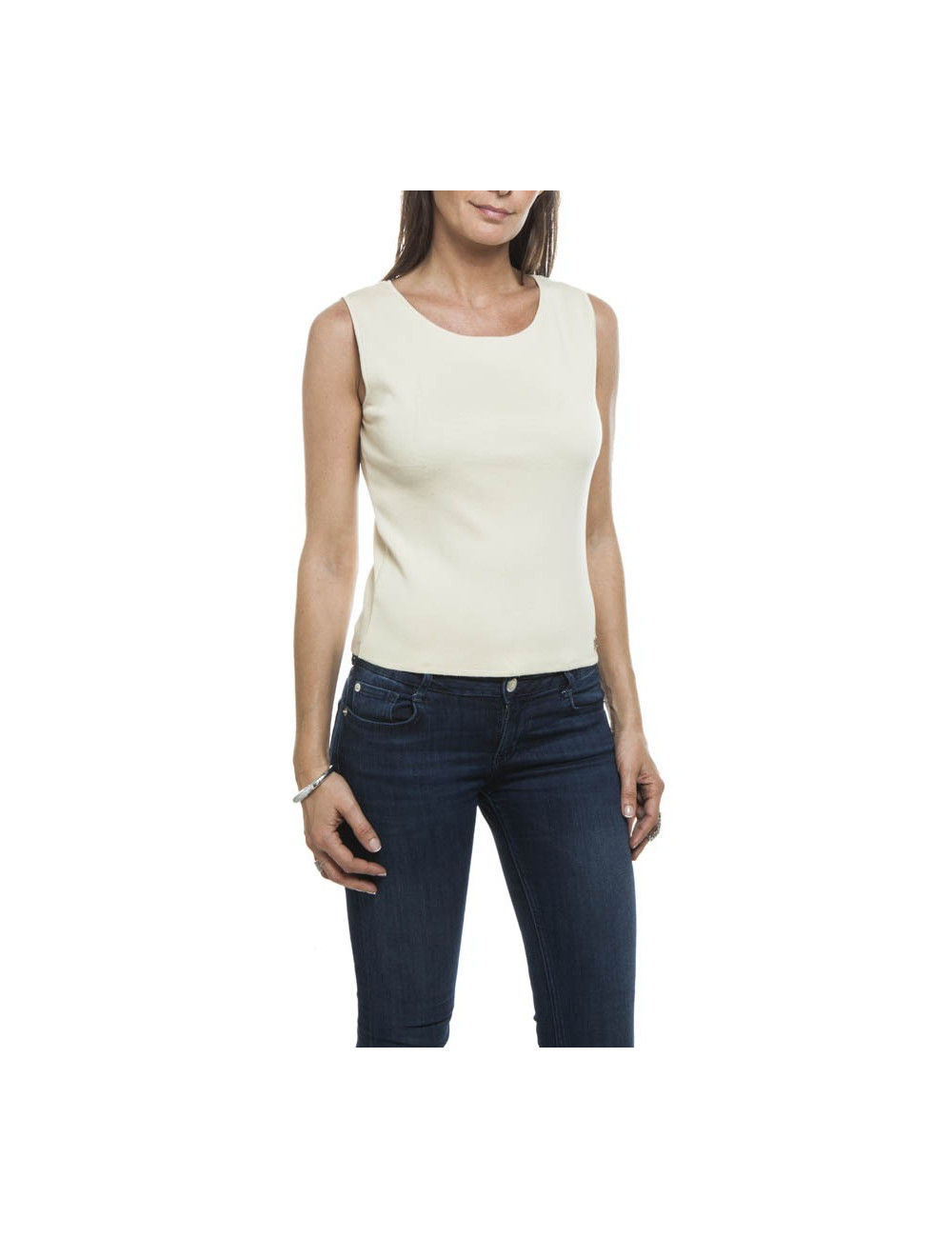 Haut CHANEL T 40 lainé écrue