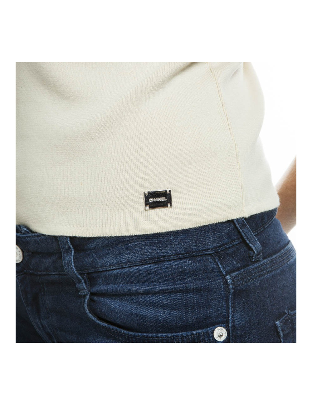 Haut CHANEL T 40 lainé écrue