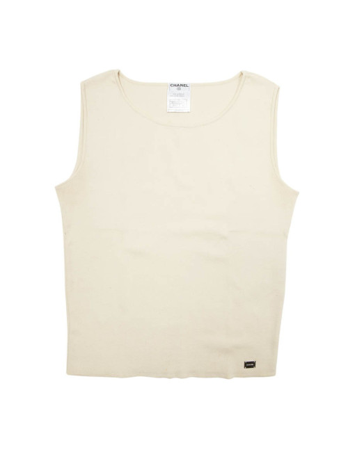 Haut CHANEL T 40 lainé écrue