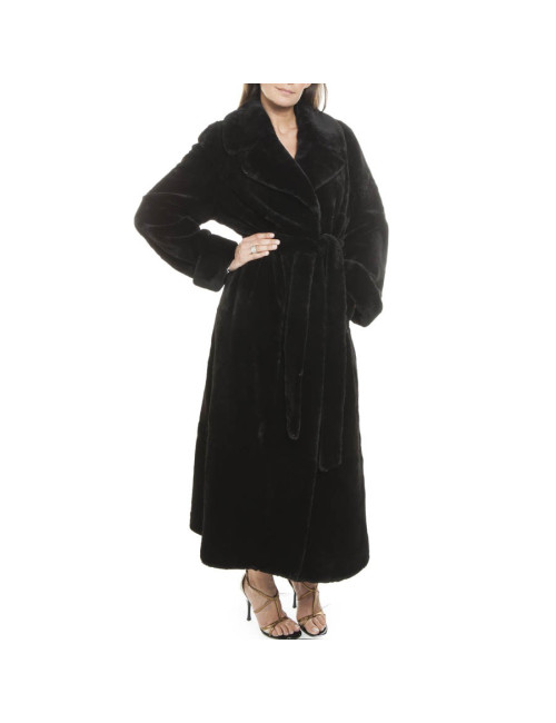 Long manteau en vison rasé 