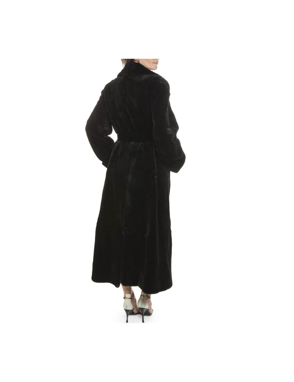 Long manteau en vison rasé 