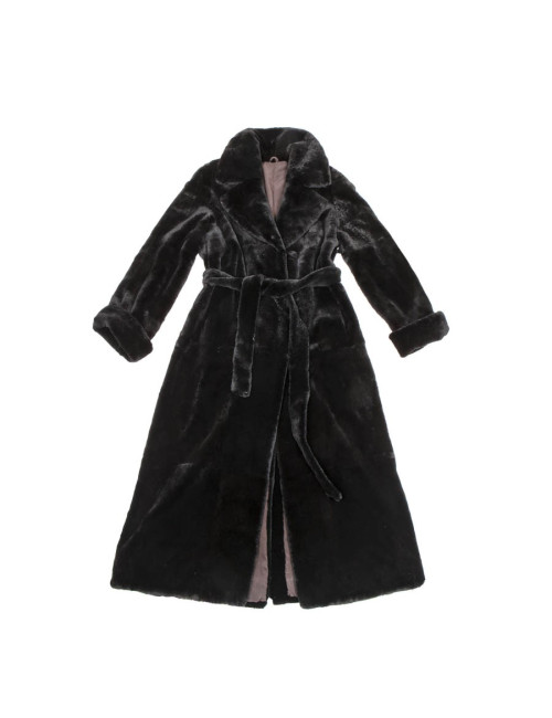 Long manteau en vison rasé 