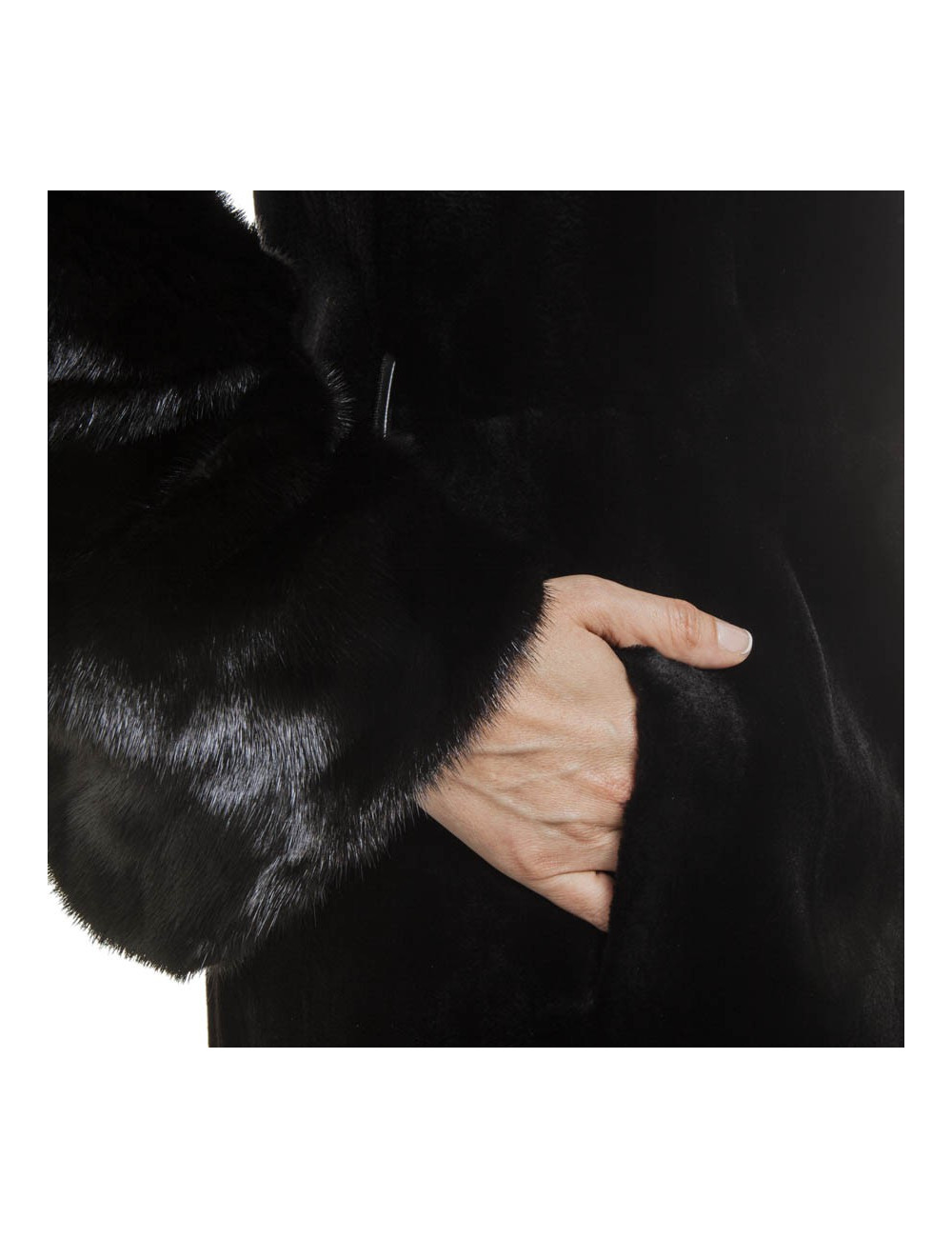 Manteau CHRISTIAN DIOR T  vison noir