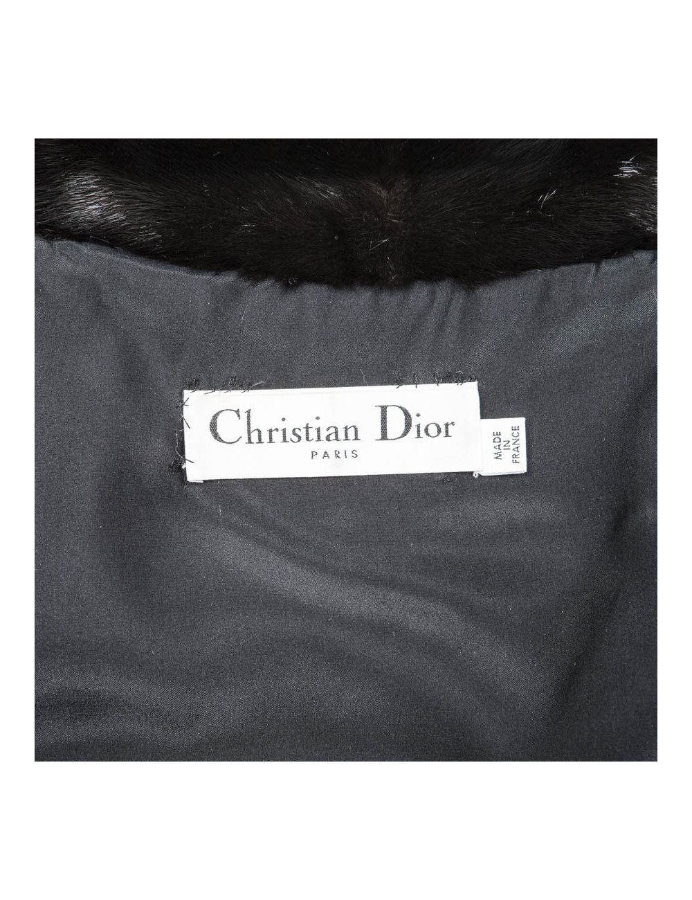 Manteau CHRISTIAN DIOR T  vison noir
