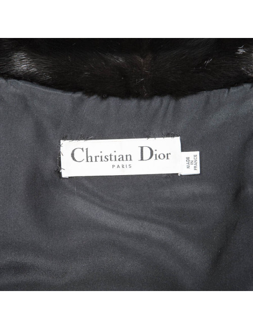 Manteau CHRISTIAN DIOR T  vison noir