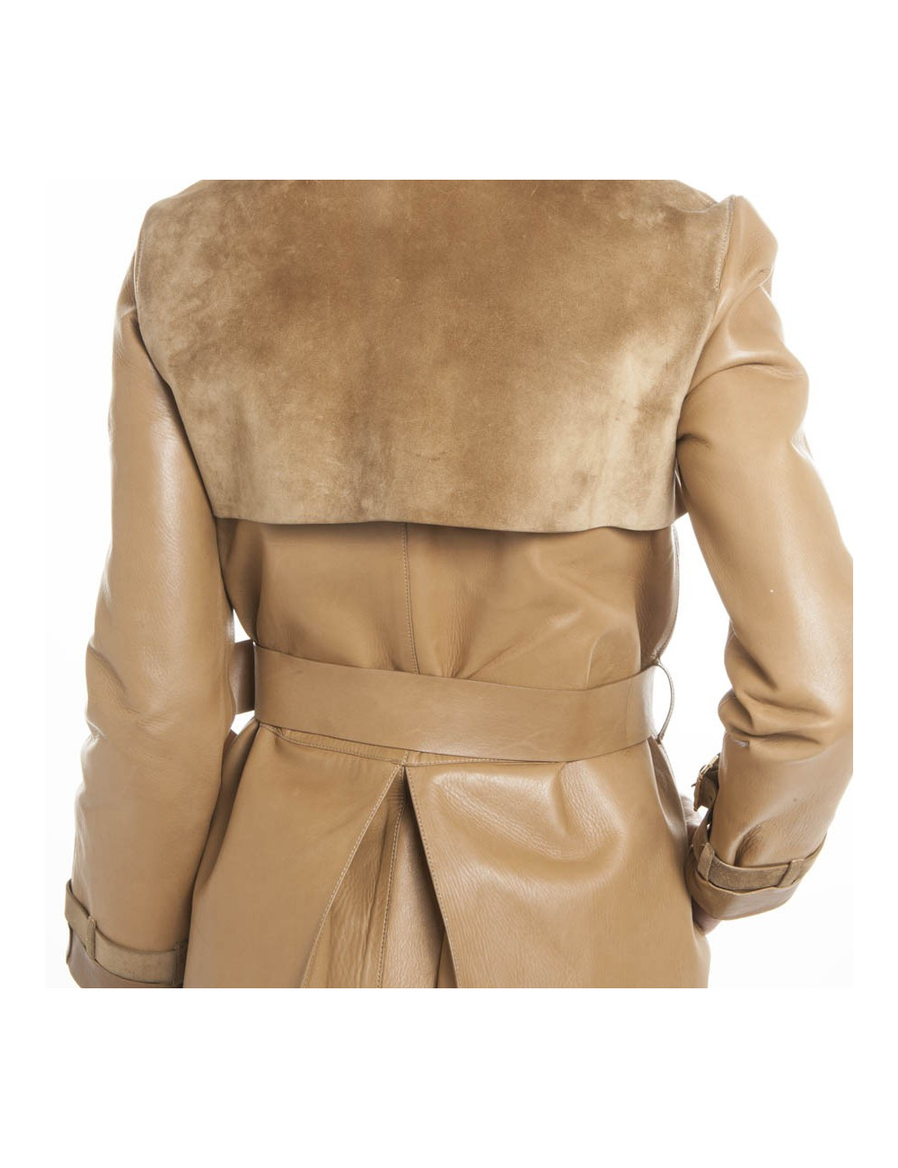 Manteau GUCCI T en cuir et daim