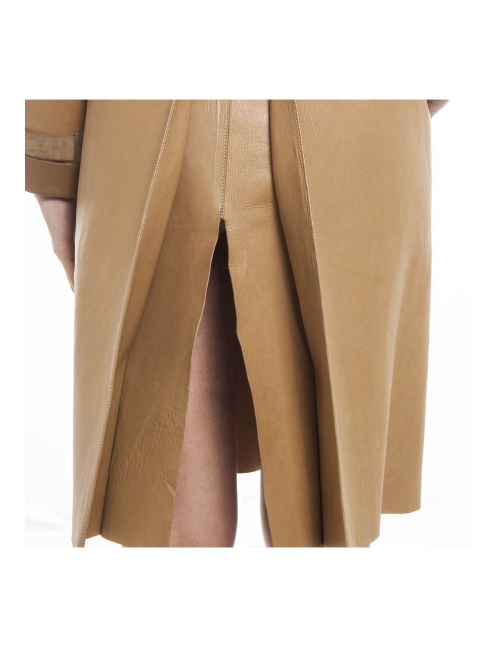 Manteau GUCCI T en cuir et daim