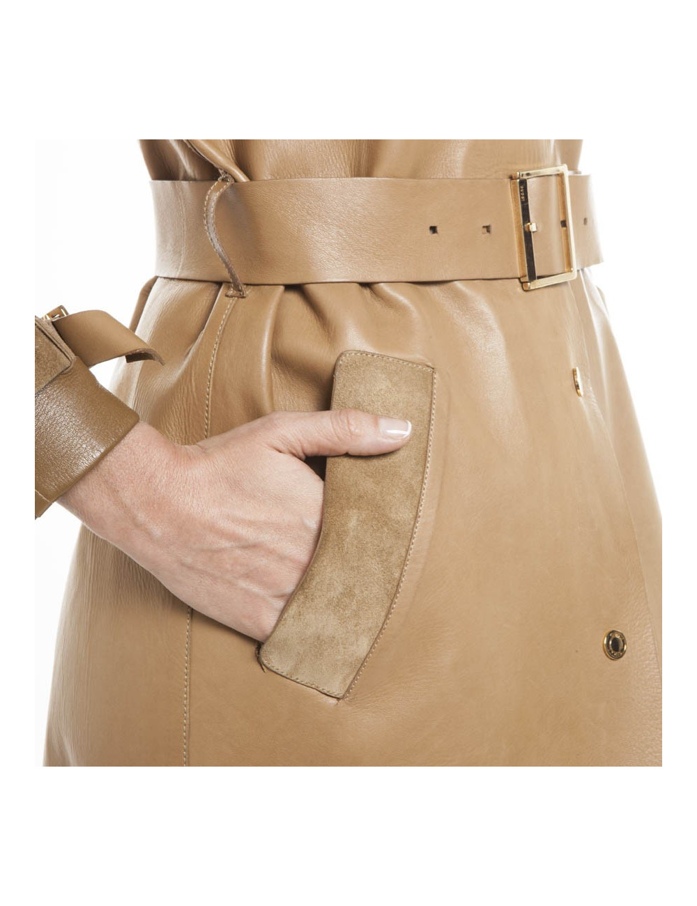 Trench GUCCI T36 en in leather and suede