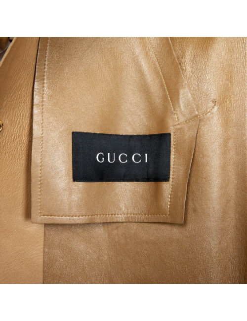 Trench GUCCI T36 en in leather and suede