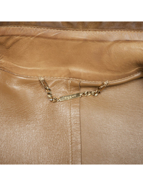 Trench GUCCI T36 en in leather and suede