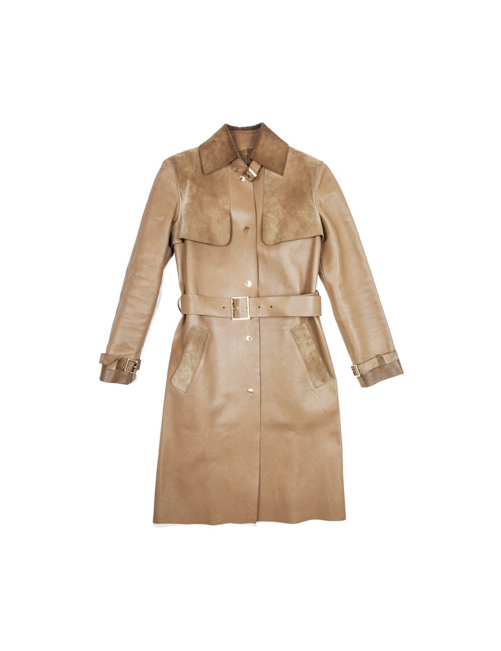 Trench GUCCI T36 en in leather and suede