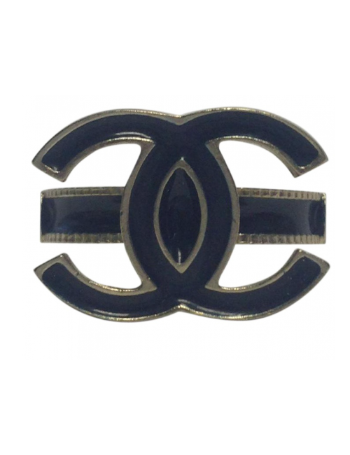 Ring CHANEL double C blue night enamelled