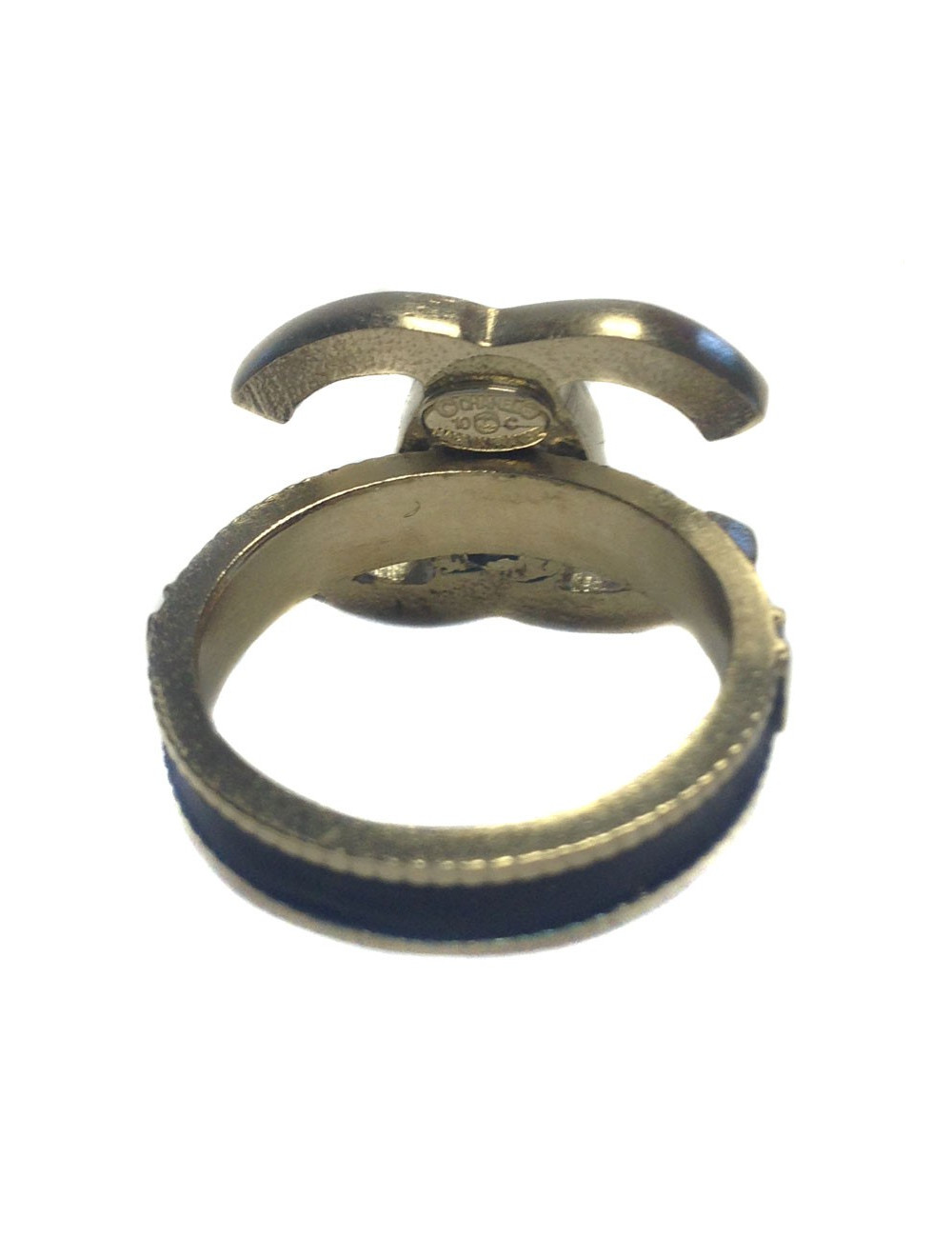 Ring CHANEL double C blue night enamelled