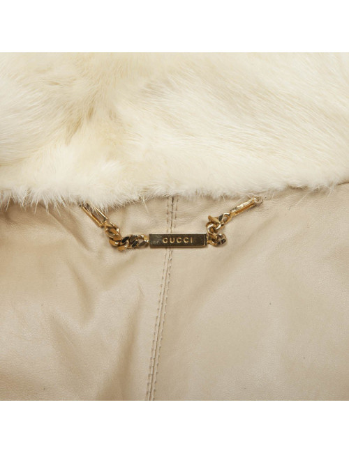 GUCCI T 38 EN tricolor mink coat