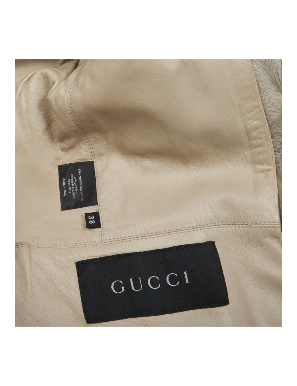 Manteau GUCCI en vison tricolore