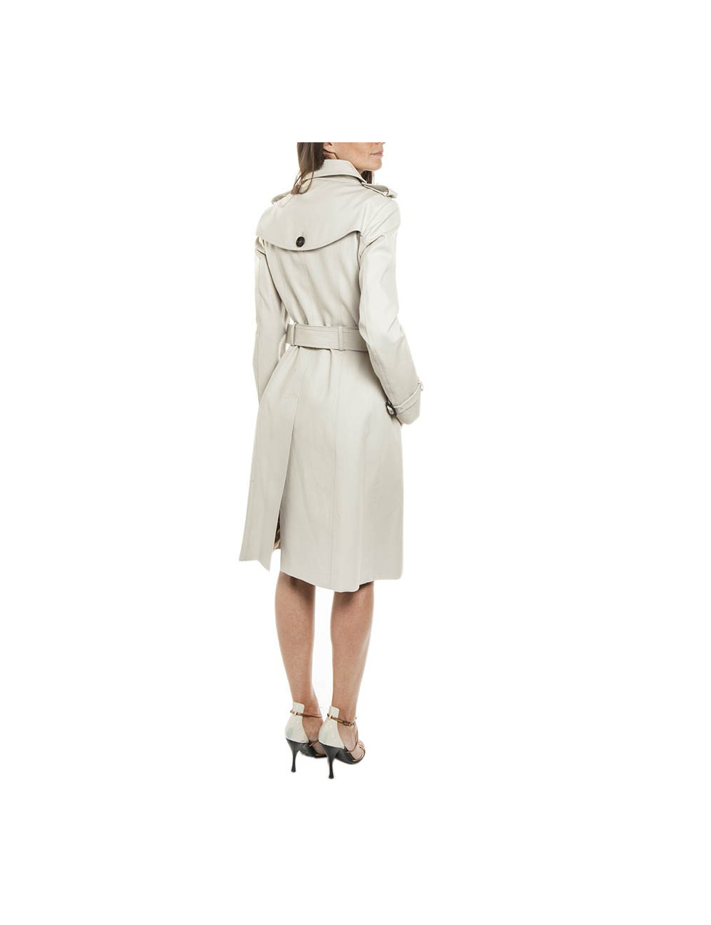 Trench coat BURBERRY T 44it/40 en Ecru canvas