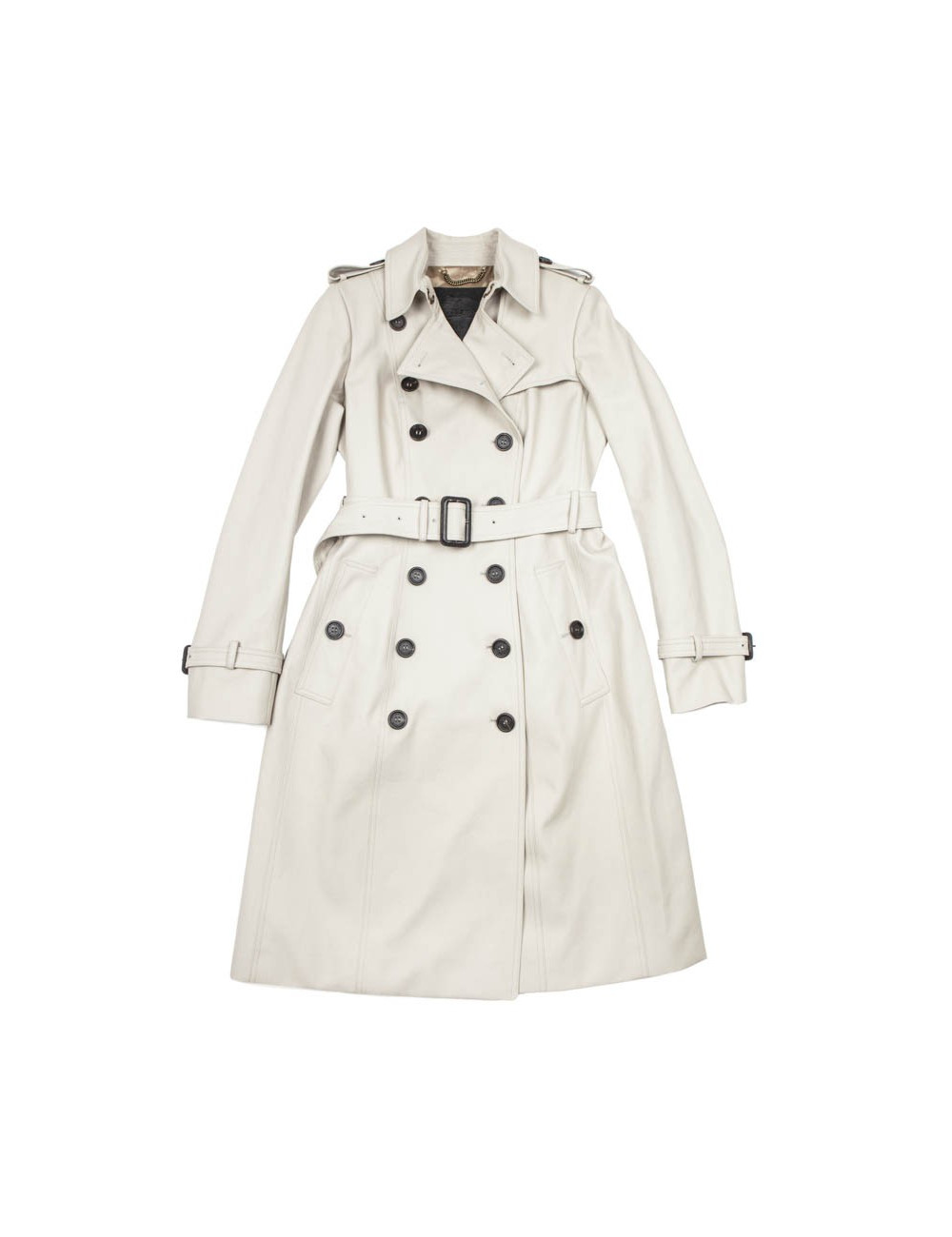 Trench coat BURBERRY T 44it/40 en Ecru canvas