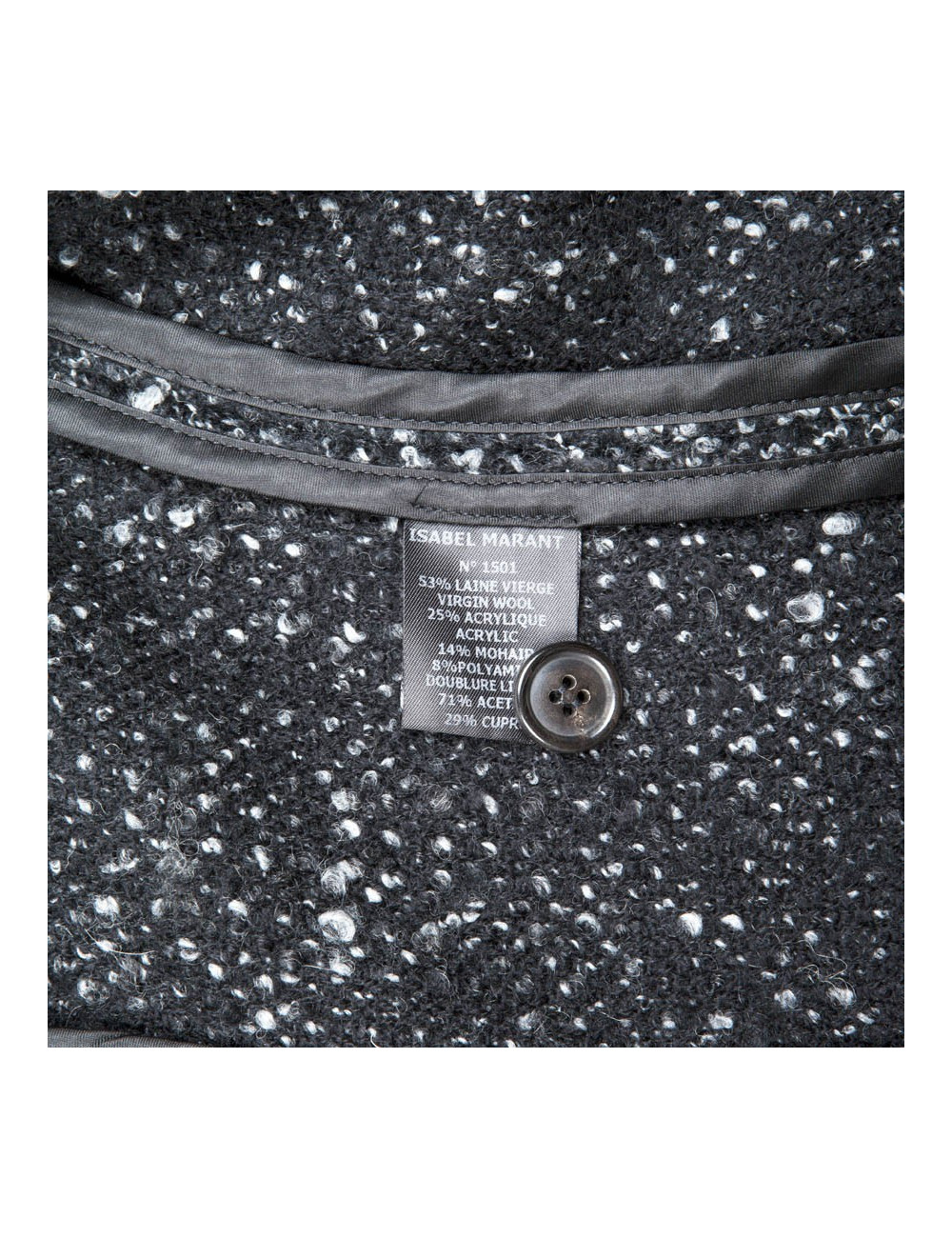 ISABEL MARANT T1 black and grey wool jacket
