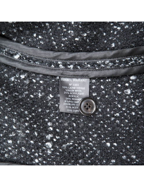 ISABEL MARANT T1 black and grey wool jacket