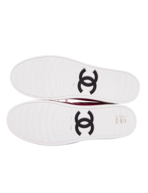  CHANEL sneakers in fuchsia pink leather and suede Size 40,5 FR