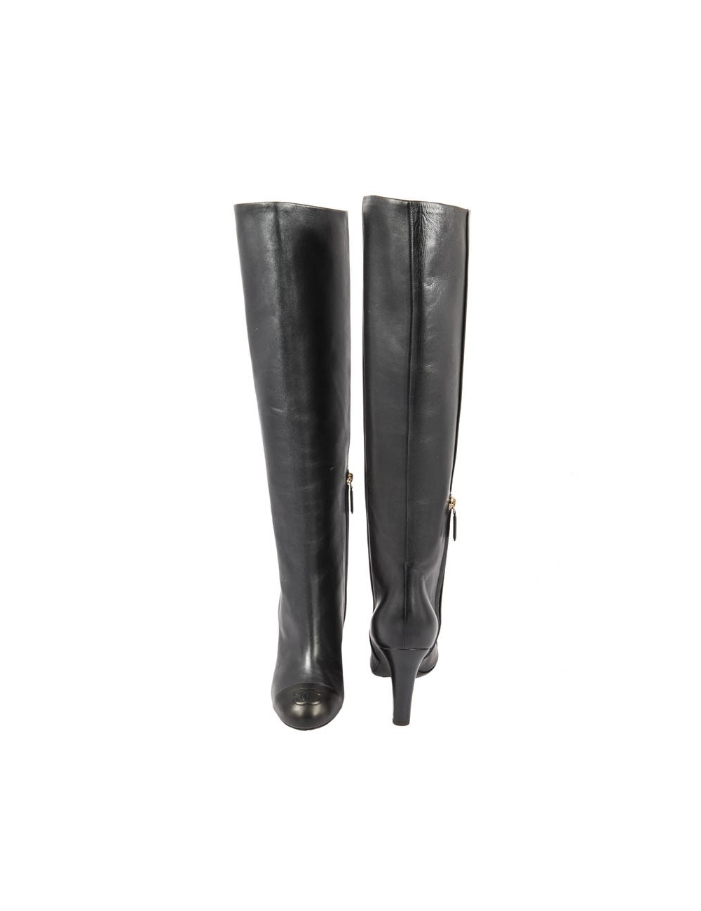 Bottes CHANEL T 38.5 cuir 