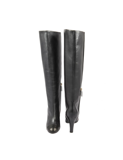 Bottes CHANEL T 38.5 cuir 