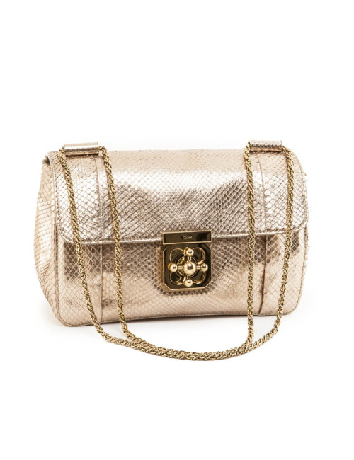 Sac CHLOE python doré