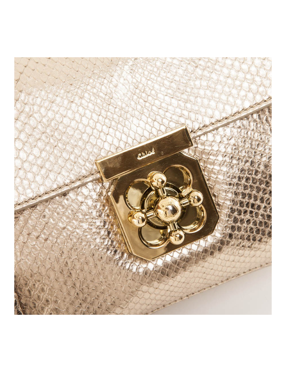 Sac CHLOE en  python doré