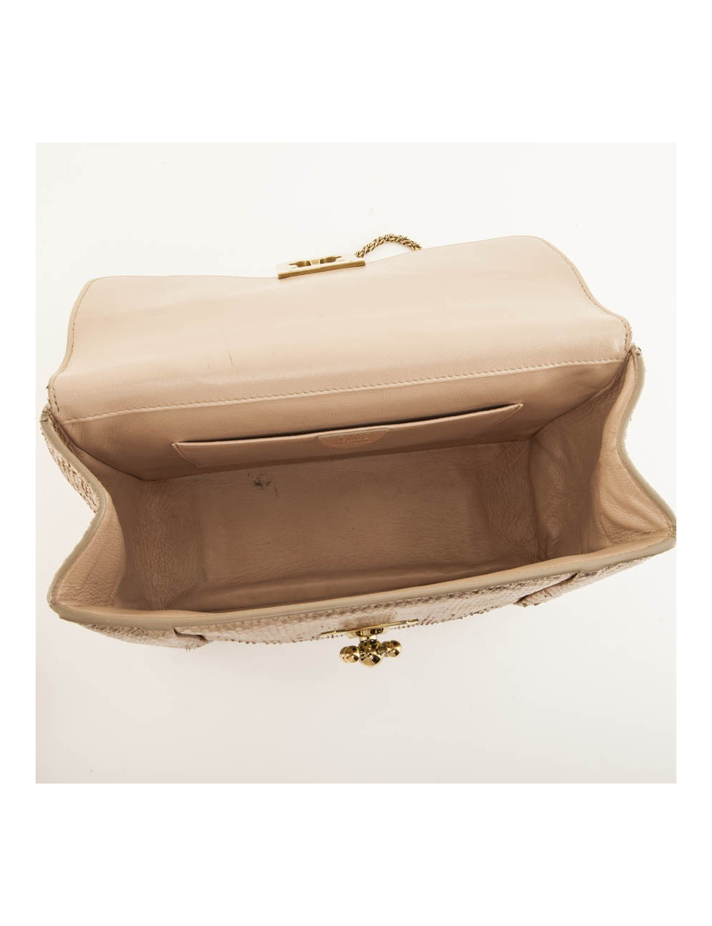Sac CHLOE en  python doré