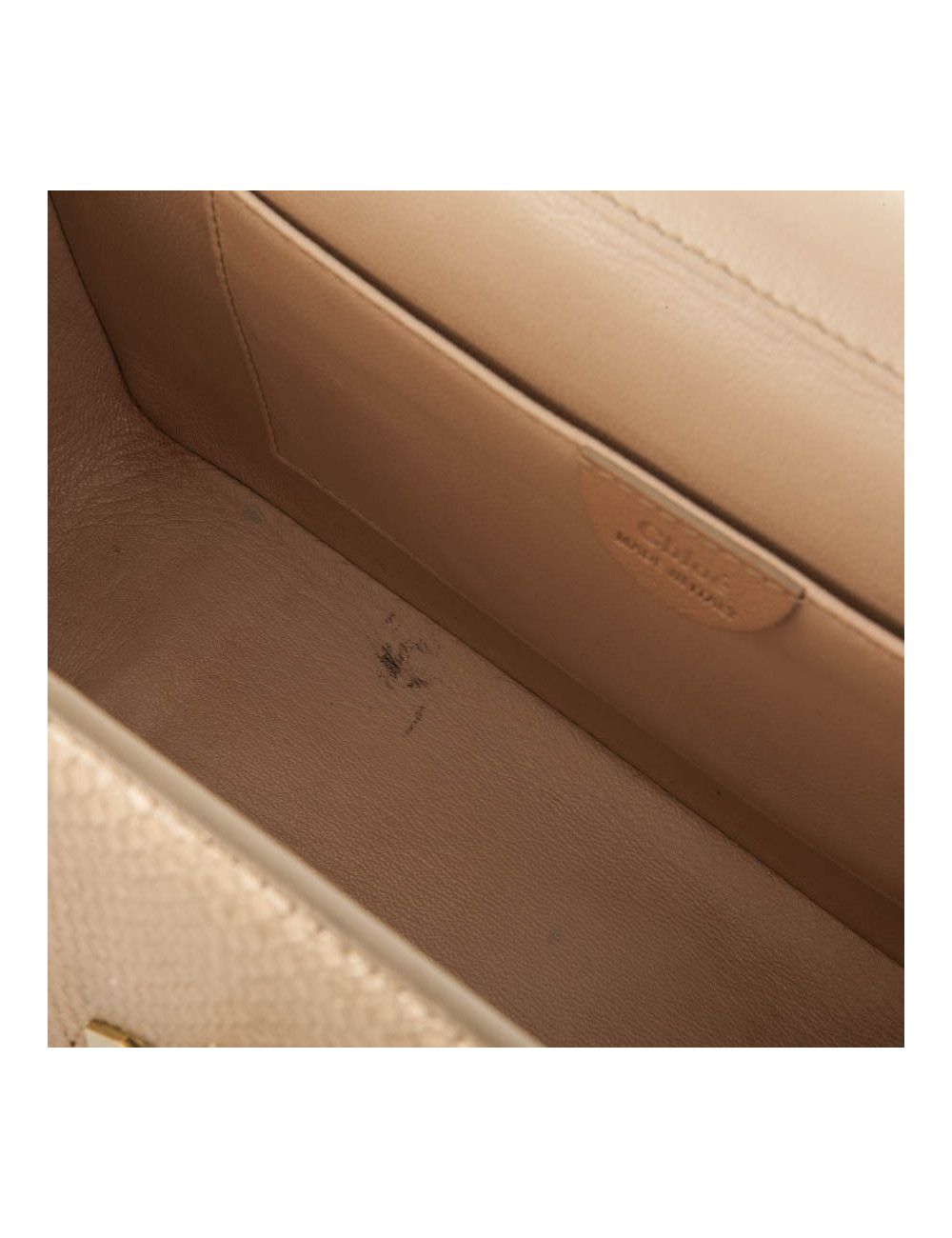 Sac CHLOE en  python doré