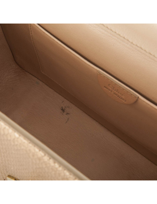 Sac CHLOE en  python doré