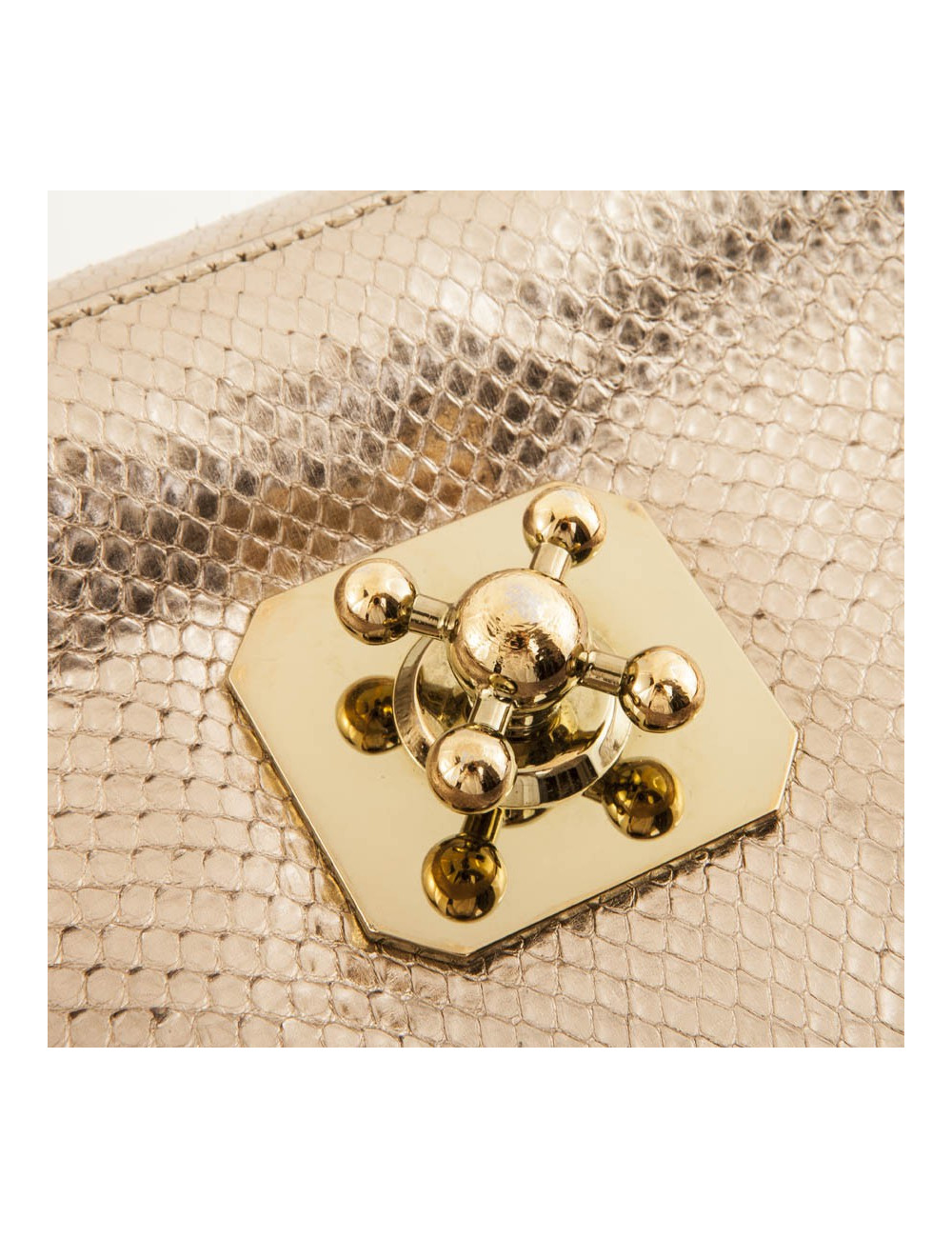 Sac CHLOE en  python doré