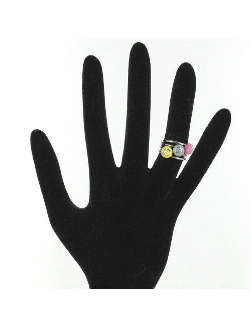 Bague émaillée tricolore CHANEL