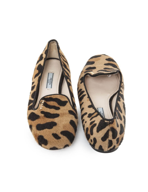Ballerines PRADA T 39 façon léopard