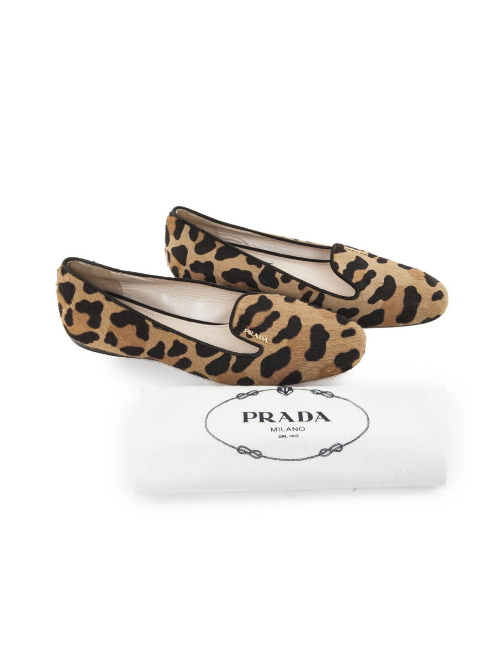 PRADA T 38 EN way leopard flats