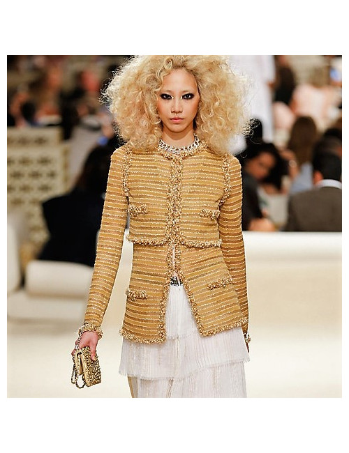  CHANEL Dubaï cruise collection golden bolero size 38EU
