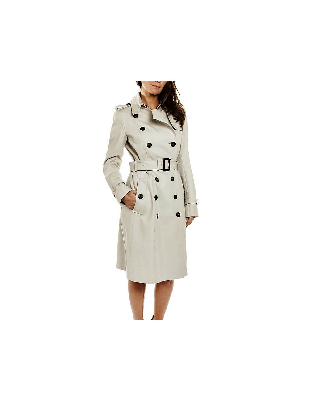 Trench coat BURBERRY T 44it/40 en Ecru canvas