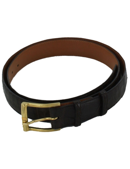 Belt man FRANCK NAMANI T105/42 dark brown alligator