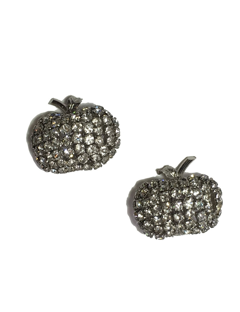 xxx Parure DIOR  boucles d'oreille + broche vintage en strass glamour