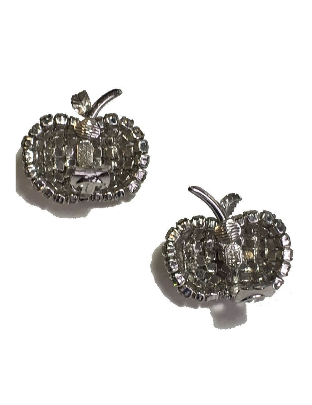 xxx Parure DIOR  boucles d'oreille + broche vintage en strass glamour