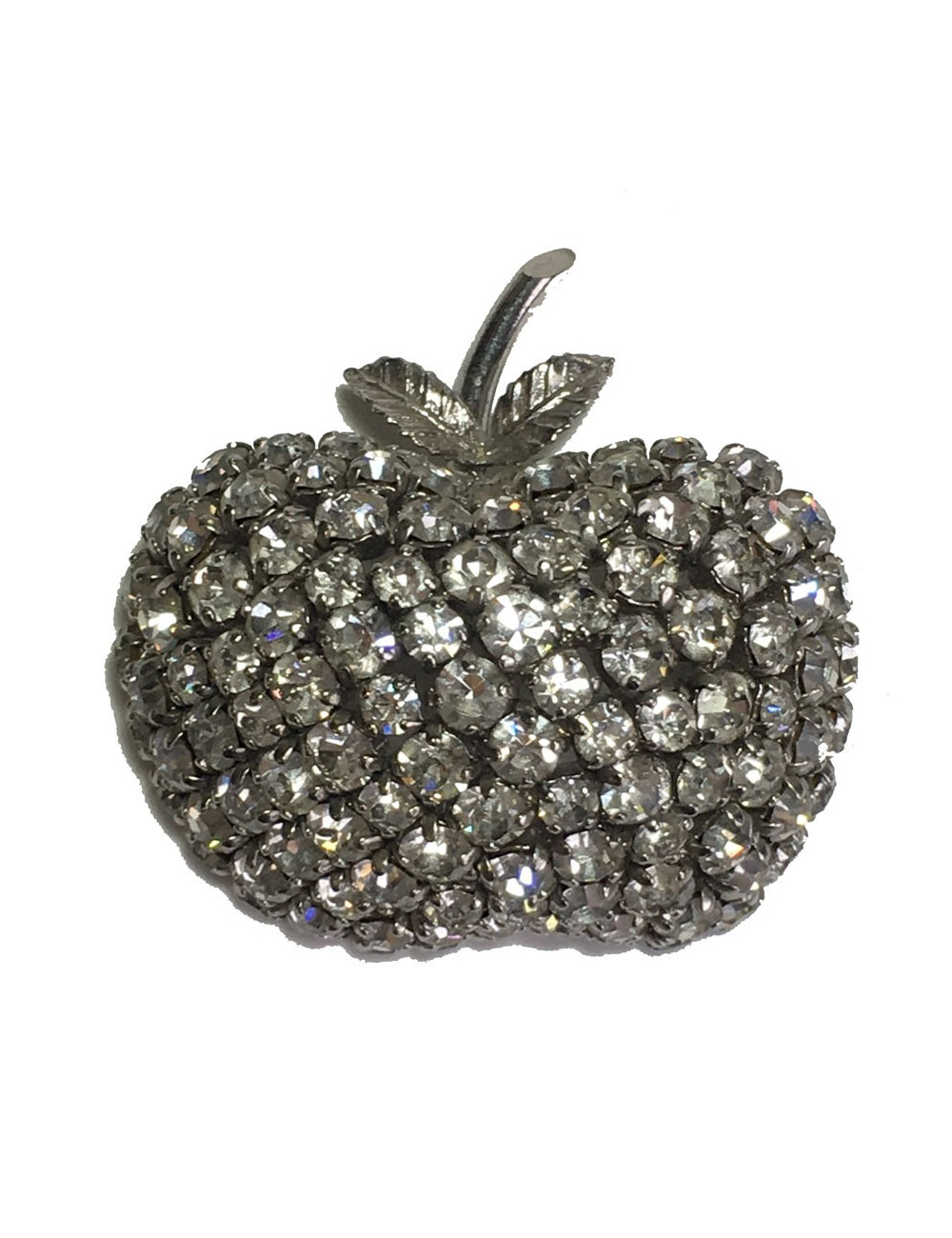 xxx Parure DIOR  boucles d'oreille + broche vintage en strass glamour