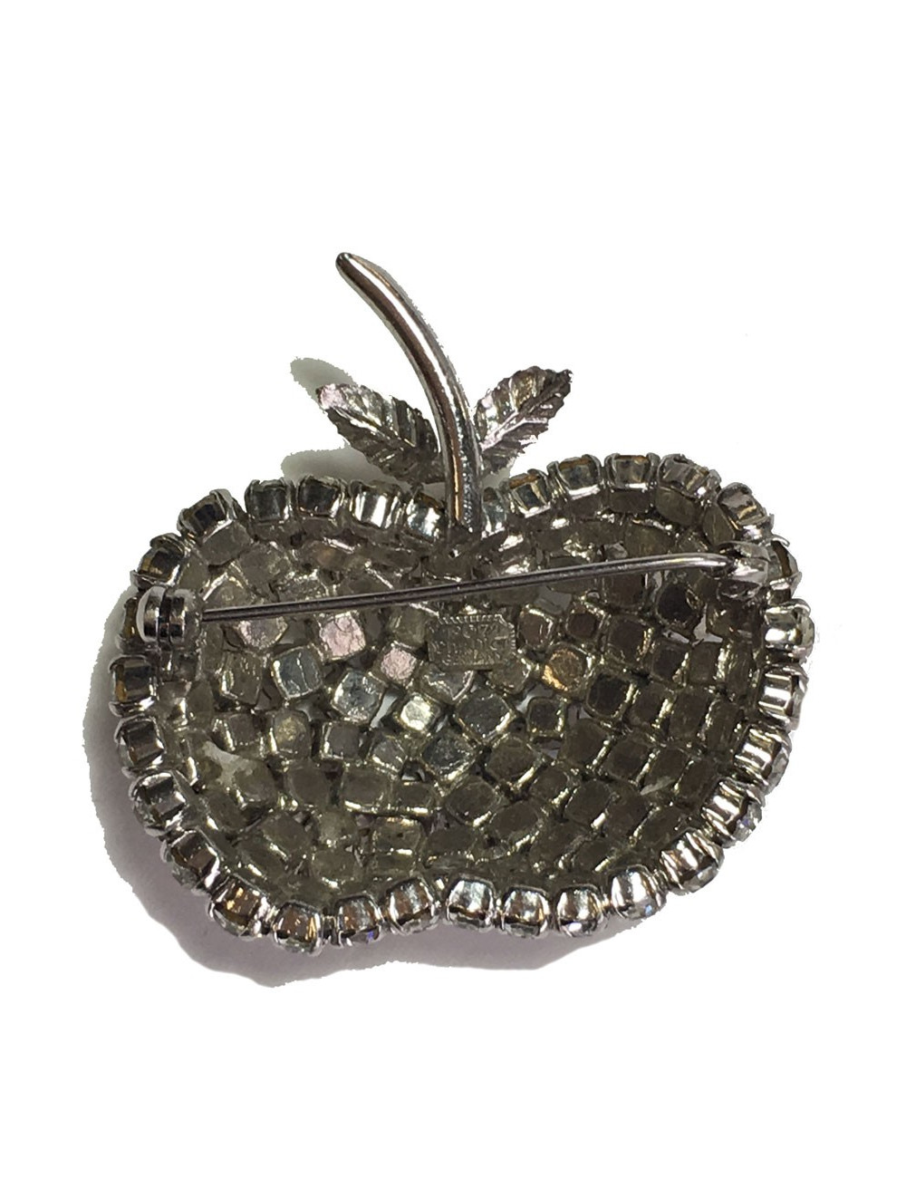 xxx Parure DIOR  boucles d'oreille + broche vintage en strass glamour