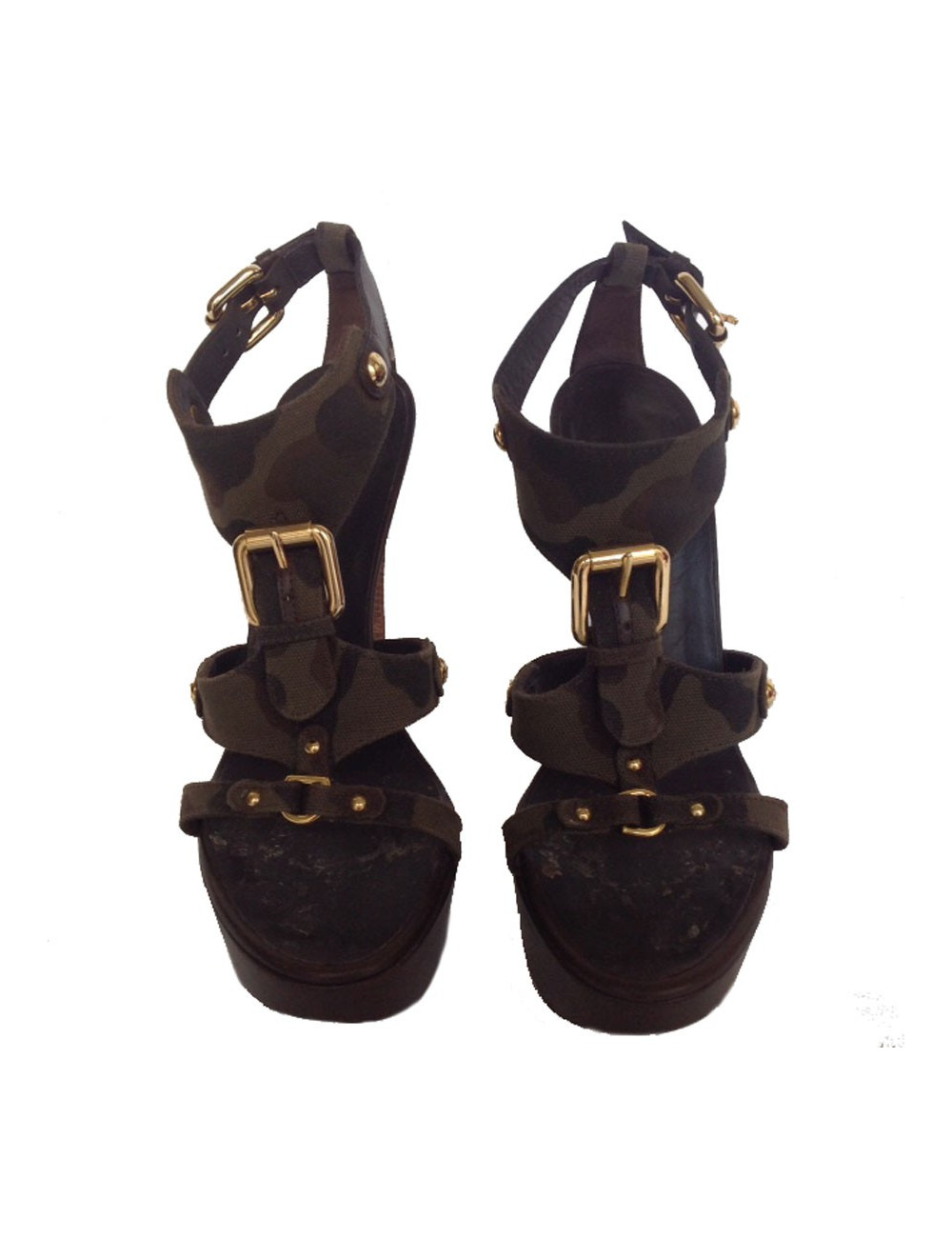 Sandales hautes GIUSEPPE ZANOTTI T38,5 imprimé militaire