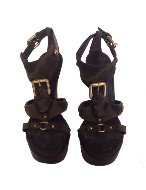 Sandales hautes GIUSEPPE ZANOTTI T38,5 imprimé militaire