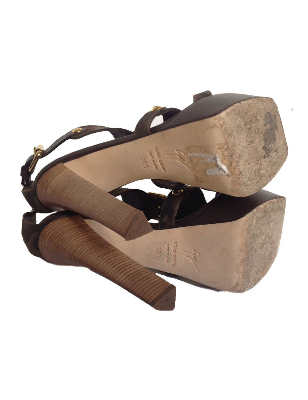 Sandales hautes GIUSEPPE ZANOTTI T38,5 imprimé militaire