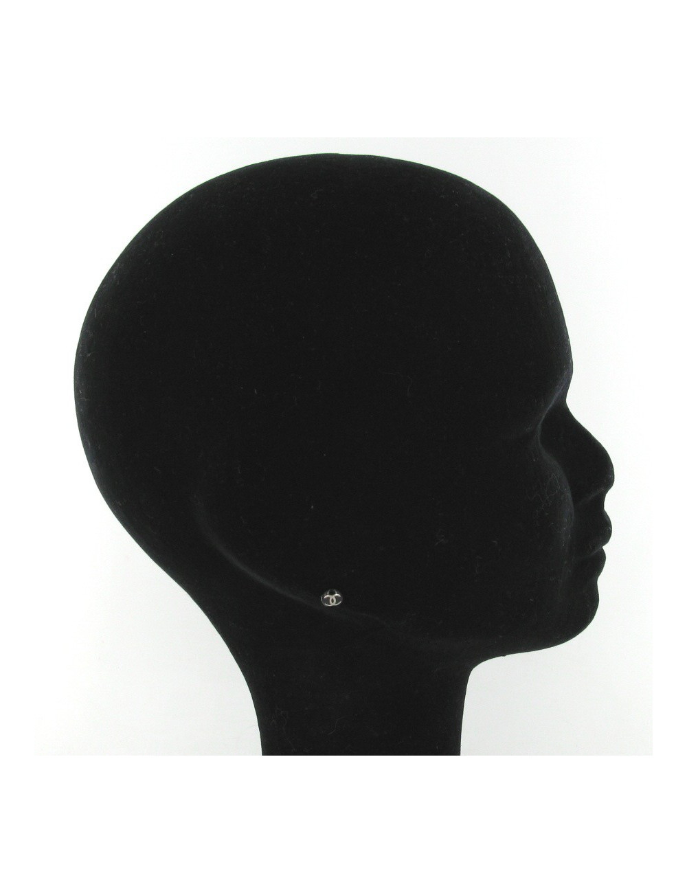 Clous d'oreilles émaillés noir CHANEL