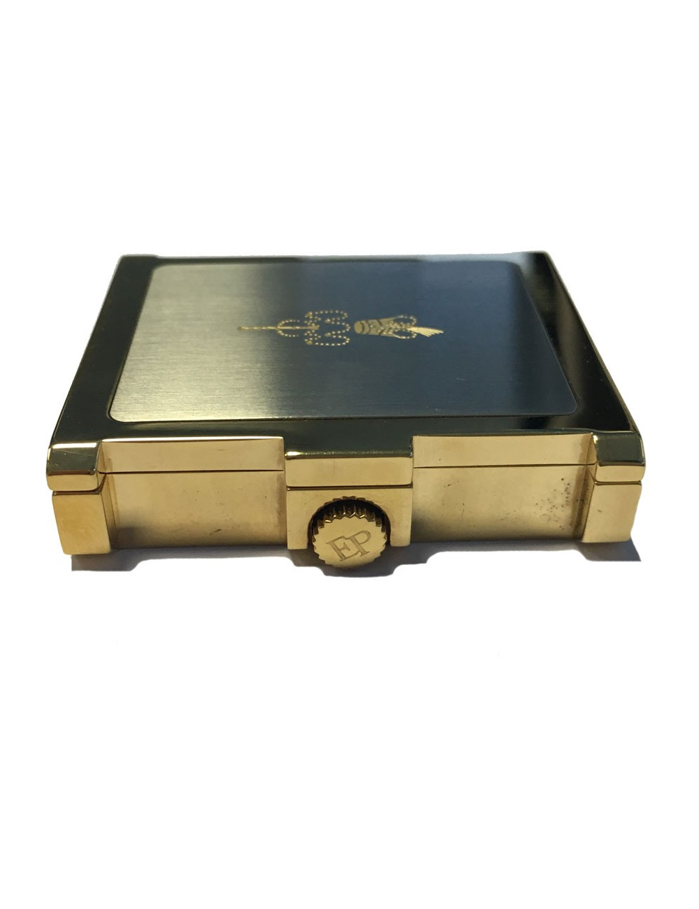 Montre de voyage 1998 PEQUIGNET en plaqué or et acier