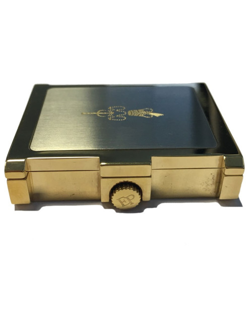 Montre de voyage 1998 PEQUIGNET en plaqué or et acier