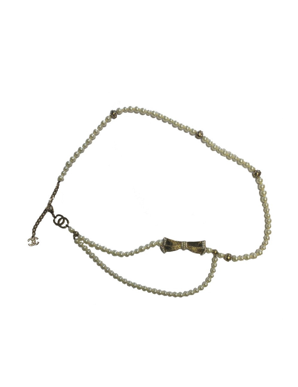 Ceinture Noeud CHANEL en perles nacrées