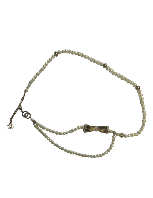 Ceinture Noeud CHANEL en perles nacrées